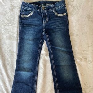 Bootcut Dark Jean w/ Rhinestones